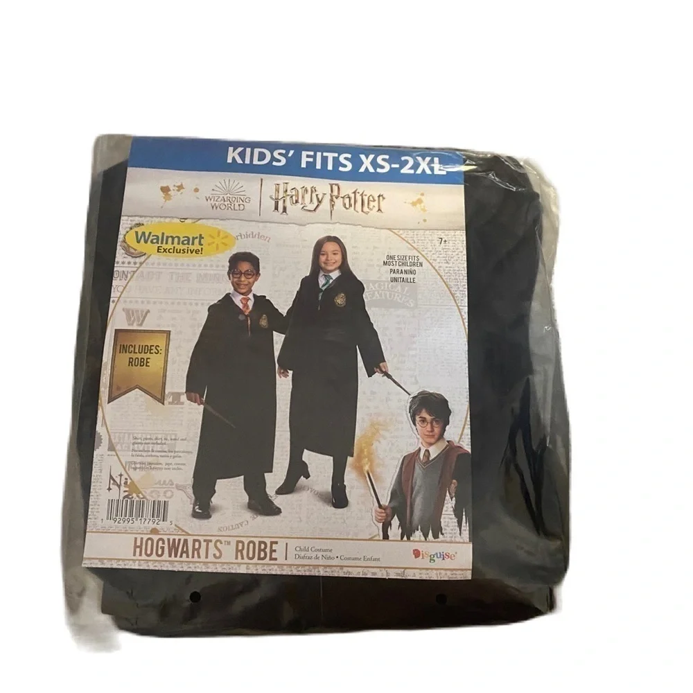 Harry Potter Hogwarts Robe NEW XS - 2X Black Universal Studios Halloween